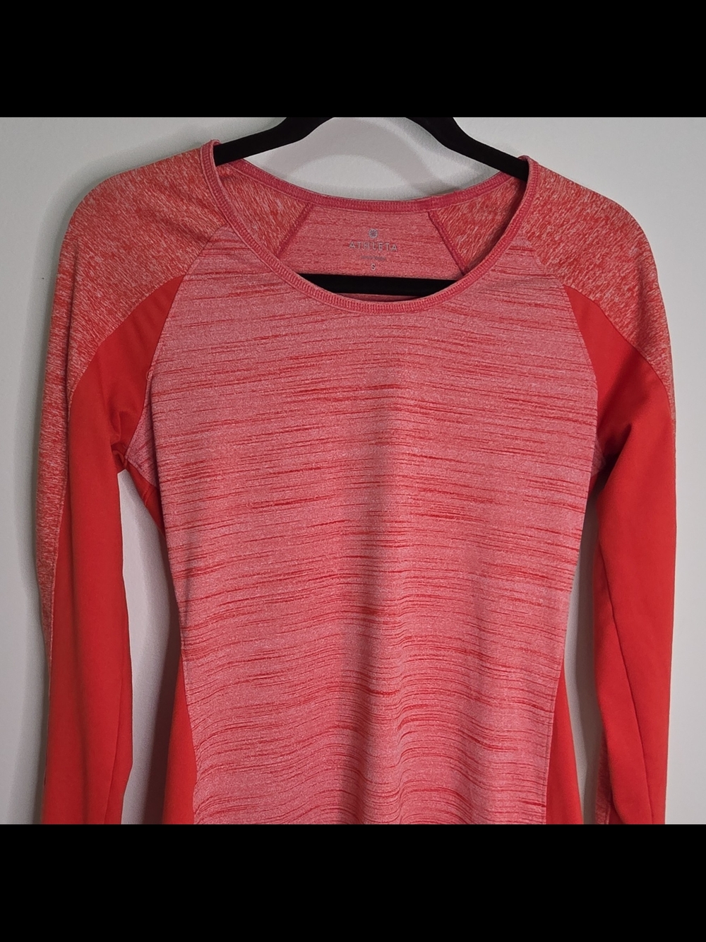 ComfortFit Women's Long Sleeve Crew Neck Top - Coral Pink